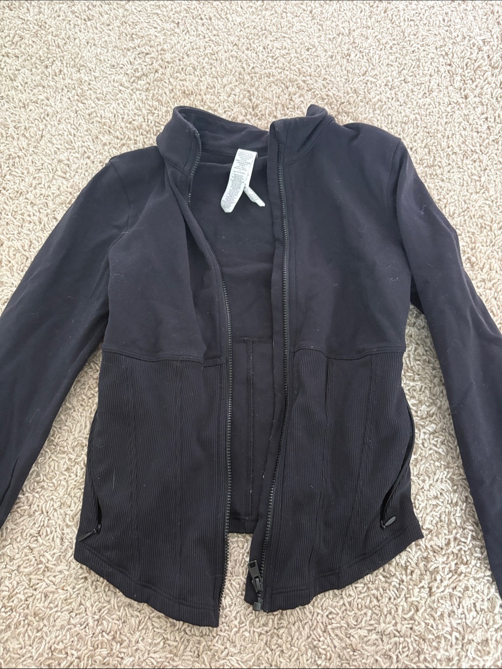ALO Yoga Black Zip-Front Utility Jacket